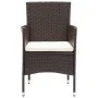 5-piece garden furniture set with brown synthetic rattan cushions by vidaXL, Garden sets - Ref: Foro24-3094993, Price: 400,68...