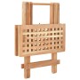 Mesa auxiliar plegable de madera maciza de nogal 50x50x49 cm
