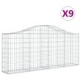 Gabionenkörbe 9 Stück Bogenform Eisen 200x30x80/100 cm von vidaXL, Töpfe und Pflanzgefäße - Ref: Foro24-3145416, Preis: 638,8...