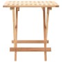 Mesa auxiliar plegable de madera maciza de nogal 50x50x49 cm