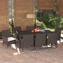 9-teiliges Gartenmöbel-Set mit Kissen synthetisches Rattan braun von vidaXL, Gartensets - Ref: Foro24-3094996, Preis: 737,11 ...