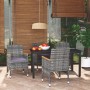 5-teiliges Gartenmöbel-Set mit grauen synthetischen Rattankissen von vidaXL, Gartensets - Ref: Foro24-3095005, Preis: 404,48 ...