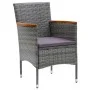 5-piece garden furniture set with gray synthetic rattan cushions by vidaXL, Garden sets - Ref: Foro24-3095005, Price: 405,42 ...