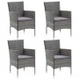 5-piece garden furniture set with gray synthetic rattan cushions by vidaXL, Garden sets - Ref: Foro24-3095023, Price: 465,38 ...