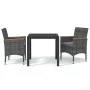 Juego muebles jardín 3 pzas con cojines ratán sintético gris von vidaXL, Gartensets - Ref: Foro24-3095027, Preis: 287,56 €, R...