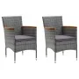 Juego muebles jardín 3 pzas con cojines ratán sintético gris von vidaXL, Gartensets - Ref: Foro24-3095027, Preis: 287,56 €, R...