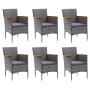 7-piece garden furniture set with gray synthetic rattan cushions by vidaXL, Garden sets - Ref: Foro24-3095006, Price: 539,04 ...