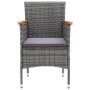 7-piece garden furniture set with gray synthetic rattan cushions by vidaXL, Garden sets - Ref: Foro24-3095006, Price: 539,04 ...