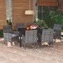 Set de muebles jardín 7 pzas con cojines ratán sintético gris de vidaXL, Conjuntos de jardín - Ref: Foro24-3095024, Precio: 5...