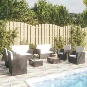 8-piece garden furniture set and black synthetic rattan cushions by vidaXL, Garden sets - Ref: Foro24-3095941, Price: 855,87 ...