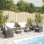 8-teiliges Gartenmöbel-Set und schwarze synthetische Rattankissen von vidaXL, Gartensets - Ref: Foro24-3095941, Preis: 855,87...
