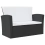 8-teiliges Gartenmöbel-Set und schwarze synthetische Rattankissen von vidaXL, Gartensets - Ref: Foro24-3095941, Preis: 855,87...