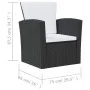 8-teiliges Gartenmöbel-Set und schwarze synthetische Rattankissen von vidaXL, Gartensets - Ref: Foro24-3095941, Preis: 855,87...