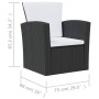 8-teiliges Gartenmöbel-Set und schwarze synthetische Rattankissen von vidaXL, Gartensets - Ref: Foro24-3095941, Preis: 862,38...