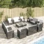 16-teiliges Gartenmöbel-Set und schwarze synthetische Rattankissen von vidaXL, Gartensets - Ref: Foro24-3095942, Preis: 1,00 ...