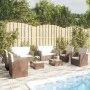 8-piece garden furniture set and brown synthetic rattan cushions by vidaXL, Garden sets - Ref: Foro24-3095943, Price: 775,14 ...