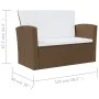 8-piece garden furniture set and brown synthetic rattan cushions by vidaXL, Garden sets - Ref: Foro24-3095943, Price: 775,14 ...