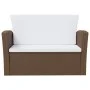 Set muebles de jardín 16 pzas y cojines ratán sintético marrón de vidaXL, Conjuntos de jardín - Ref: Foro24-3095944, Precio: ...