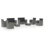 8-teiliges Gartenmöbel-Set und graue synthetische Rattankissen von vidaXL, Gartensets - Ref: Foro24-3095945, Preis: 881,61 €,...