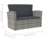 8-teiliges Gartenmöbel-Set und graue synthetische Rattankissen von vidaXL, Gartensets - Ref: Foro24-3095945, Preis: 881,61 €,...