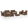 8-piece garden furniture set and brown synthetic rattan cushions by vidaXL, Garden sets - Ref: Foro24-3095957, Price: 433,93 ...