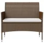 Set muebles de jardín 8 pzas y cojines ratán sintético marrón de vidaXL, Conjuntos de jardín - Ref: Foro24-3095957, Precio: 4...