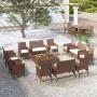 Gartenmöbel-Set 16-teilig und braune synthetische Rattankissen von vidaXL, Gartensets - Ref: Foro24-3095958, Preis: 869,09 €,...