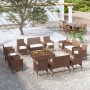 Gartenmöbel-Set 16-teilig und braune synthetische Rattankissen von vidaXL, Gartensets - Ref: Foro24-3095958, Preis: 887,17 €,...
