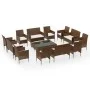 Gartenmöbel-Set 16-teilig und braune synthetische Rattankissen von vidaXL, Gartensets - Ref: Foro24-3095958, Preis: 869,09 €,...