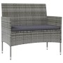 8-teiliges Gartenmöbel-Set und Kissen synthetisches Rattangrau von vidaXL, Gartensets - Ref: Foro24-3095959, Preis: 456,28 €,...