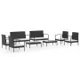 8-piece garden furniture set and black synthetic rattan cushions by vidaXL, Garden sets - Ref: Foro24-3095963, Price: 413,89 ...