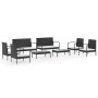 8-teiliges Gartenmöbel-Set und schwarze synthetische Rattankissen von vidaXL, Gartensets - Ref: Foro24-3095963, Preis: 418,32...