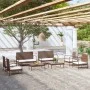 Garden furniture set 8 pieces with brown synthetic rattan cushions by vidaXL, Garden sets - Ref: Foro24-3095965, Price: 477,7...