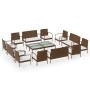 Gartenmöbel-Set 16-teilig und braune synthetische Rattankissen von vidaXL, Gartensets - Ref: Foro24-3095966, Preis: 868,78 €,...
