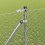 Reja con postes Plateado 1.2 x 100 m Acero recubierto de PVC
