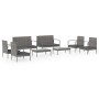 Garden furniture set 8 pieces and gray synthetic rattan cushions by vidaXL, Garden sets - Ref: Foro24-3095967, Price: 470,18 ...