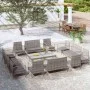 16-piece garden furniture set and gray synthetic rattan cushions by vidaXL, Garden sets - Ref: Foro24-3095968, Price: 910,90 ...