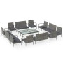 16-piece garden furniture set and gray synthetic rattan cushions by vidaXL, Garden sets - Ref: Foro24-3095968, Price: 921,94 ...