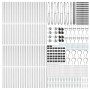 Reja con postes Plateado 1.4 x 100 m Acero recubierto de PVC