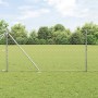 Reja con postes Plateado 1.4 x 100 m Acero recubierto de PVC