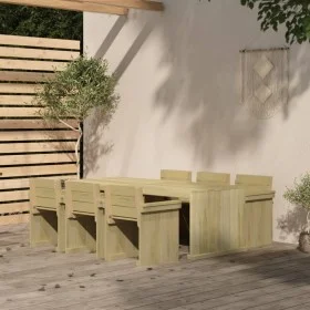 7-piece garden dining set made of impregnated pine wood by vidaXL, Garden sets - Ref: Foro24-3096615, Price: 672,68 €, Discou...