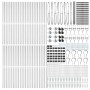 Reja con postes Plateado 1.5 x 100 m Acero recubierto de PVC