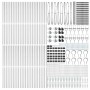 Reja con postes Plateado 1.6 x 100 m Acero recubierto de PVC