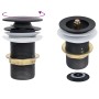 Lavabo de baño grifo&desagüe de empuje vidrio templado dorado by vidaXL, Sinks - Ref: Foro24-3098460, Price: 89,87 €, Discoun...