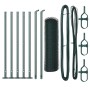 Reja con postes Verde 0.4 x 10 m Acero recubierto de PVC