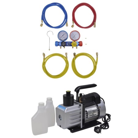 Vakuumpumpe 4-Wege-Manometer-Set für Klimaanlagen von vidaXL, Zubehör für Klimaanlagen - Ref: Foro24-3100284, Preis: 220,53 €...
