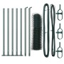 Reja con postes Verde 0.4 x 10 m Acero recubierto de PVC