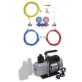 Vacuum pump 50 L/min 2-way pressure gauges tool kit by vidaXL, Air conditioning accessories - Ref: Foro24-3100286, Price: 219...