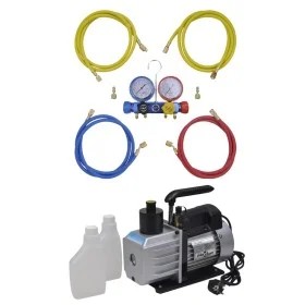 Vacuum pump 50 L/min 4-way pressure gauges tool kit by vidaXL, Air conditioning accessories - Ref: Foro24-3100287, Price: 226...