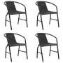 Garden chairs 4 units plastic rattan and steel 110 kg by vidaXL, Garden chairs - Ref: Foro24-3107703, Price: 230,59 €, Discou...